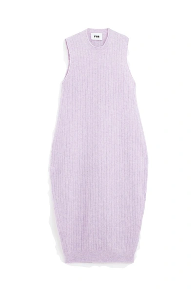 Shop Rus Dress In Lilac Wool In Purple