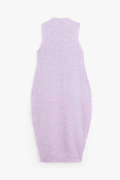 Shop Rus Dress In Lilac Wool In Purple
