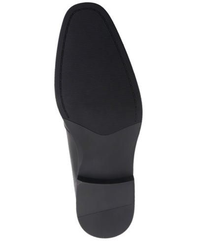 Shop Alfani Men's Jackson Pointy Toe Mixed Texture Dress Shoe, Created For Macy's In Black