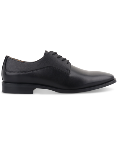 Shop Alfani Men's Jackson Pointy Toe Mixed Texture Dress Shoe, Created For Macy's In Black