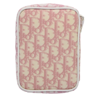 Shop Dior Pink Canvas Clutch Bag ()