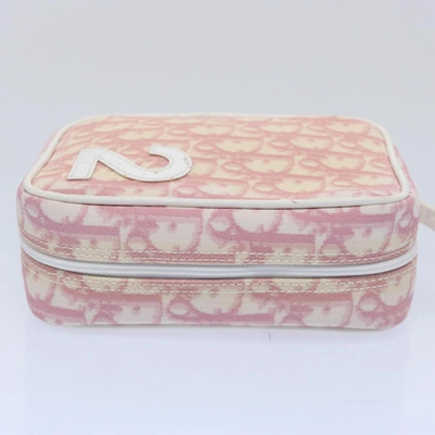 Shop Dior Pink Canvas Clutch Bag ()