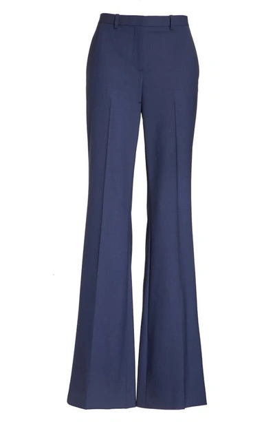 Shop Theory Demitria 2 Stretch Good Wool Suit Pants In Sea Blue