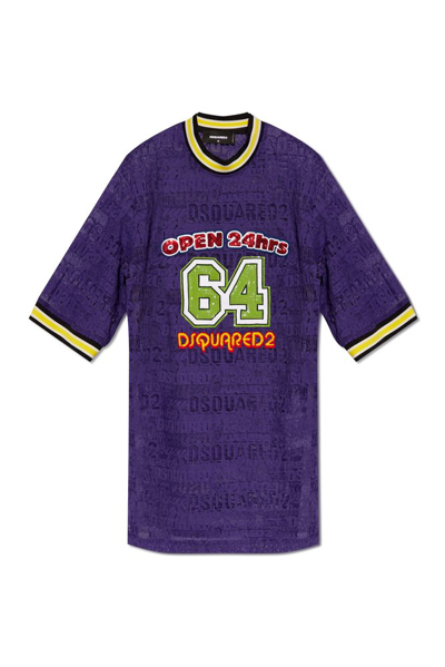 Shop Dsquared2 Logo In Purple