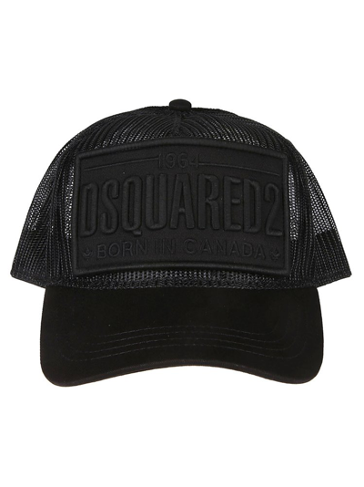 Shop Dsquared2 Logo Patch Mesh Baseball Cap In Black