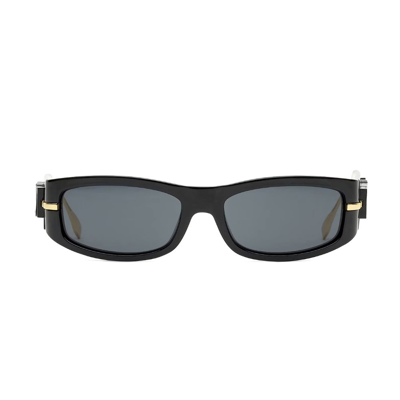 Shop Fendi Eyewear Rectangular Frame Sunglasses In Black