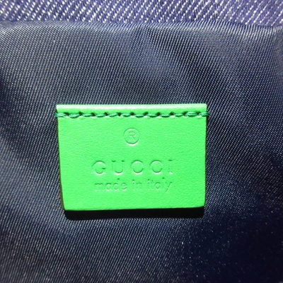 Shop Gucci Children's Navy Denim - Jeans Backpack Bag ()