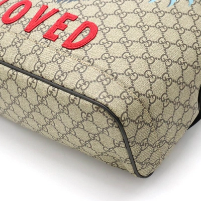 Shop Gucci Gg Supreme Beige Canvas Backpack Bag ()