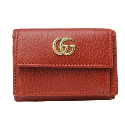 Shop Gucci Marmont Red Leather Wallet  ()