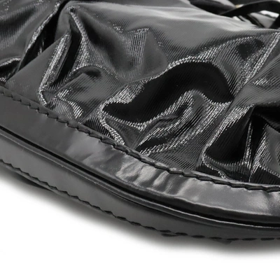 Shop Gucci Queen Bow Black Patent Leather Shoulder Bag ()