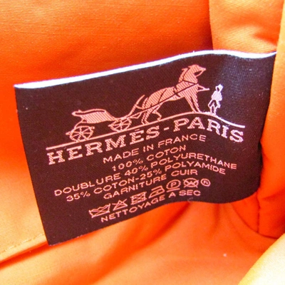 Shop Hermes Hermès Bolide Orange Canvas Clutch Bag ()
