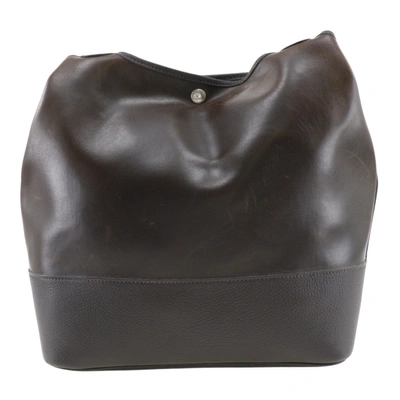 Shop Hermes Hermès Picotin Brown Leather Shopper Bag ()