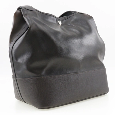 Shop Hermes Hermès Picotin Brown Leather Shopper Bag ()
