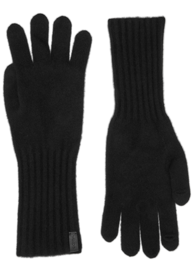Shop Vince Cashmere Gloves In Black 1