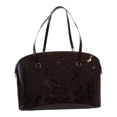 Pre-owned Louis Vuitton Avalon Burgundy Patent Leather Shoulder Bag ()