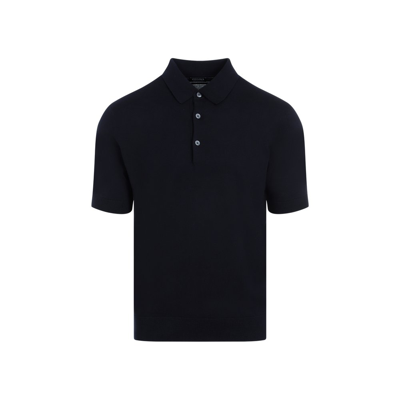 Shop Z Zegna Short Sleeved Polo Shirt In Blue