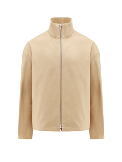 Shop Jil Sander + Drop Shoulder Oversized Fit Jacket In Beige