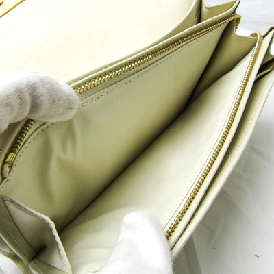 Pre-owned Louis Vuitton Favorite Ecru Leather Wallet  ()