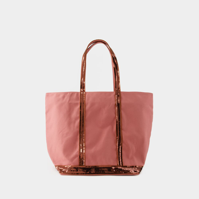 Shop Vanessa Bruno Cabas L Shopper Bag -  - Cotton - Pink Litchi