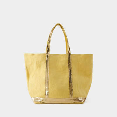 Shop Vanessa Bruno Cabas L Shopper Bag -  - Linen - Fresh Butter In Yellow