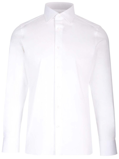 Shop Z Zegna Buttoned Long In White