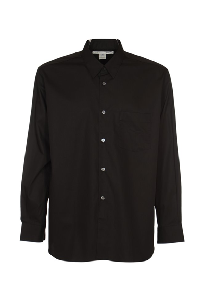 Shop Comme Des Garçons Long Sleeved Button In Black