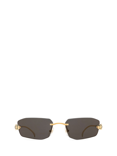 Shop Cartier Geometric Frame Sunglasses In Multi