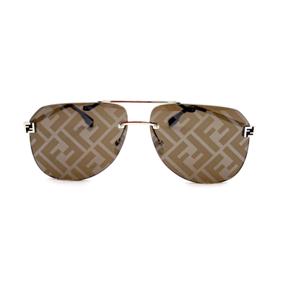 Shop Fendi Eyewear Pilot Frame Sunglasses In Multi