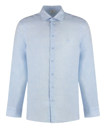 Shop Etro Pegaso Embroidered Long In Blue