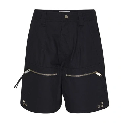 Shop Marant Etoile Kynan Shorts In Faded_black