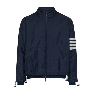 Shop Thom Browne 4-bar Zipped Jacket In Navy