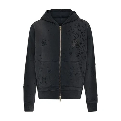 Amiri Men s Faded Terry Shotgun Zip Hoodie In Faded black ModeSens