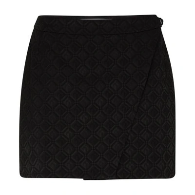 Shop Marine Serre Moon Diamant Jacquard Mini Skirt In Bk99_black