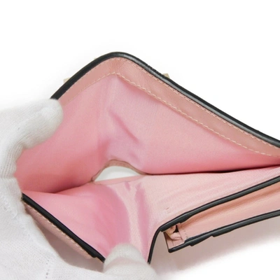 Shop Valentino Garavani Rockstud Pink Pony-style Calfskin Wallet  ()
