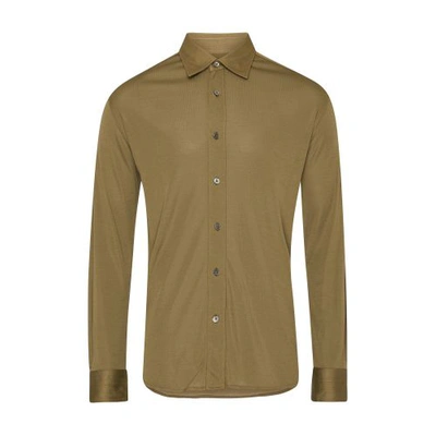 Shop Tom Ford Long-sleeved Shirt In Olive