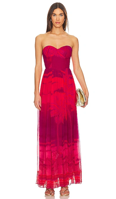 Hemant & Nandita Soma Maxi Dress In Red