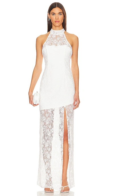 Lovers & Friends Elliot Gown In White