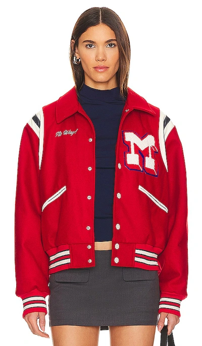 Shop Mother The Team Spirit Jacket In Red