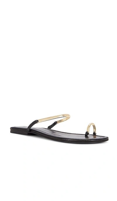 Shop Jeffrey Campbell Discreet Sandal In Black & Gold