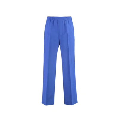 Shop Gucci Wool Pants In Blue