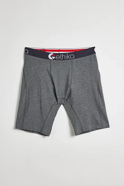 Shop Ethika Heather Boxer Brief In Charcoal, Men's At Urban Outfitters