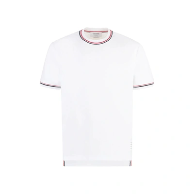 Shop Thom Browne Cotton T-shirt In White