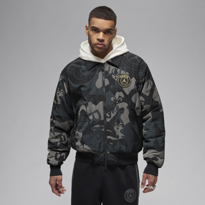 Shop Jordan Nike Men's Paris Saint-germain Jacket In Black