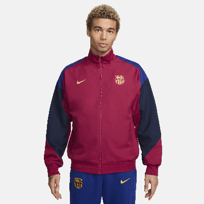 Shop Nike Fc Barcelona Strike  Men's Dri-fit Soccer Track Jacket In Red