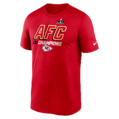 Shop Nike Kansas City Chiefs 2023 Afc Champions Iconic  Men's Dri-fit Nfl T-shirt In Red