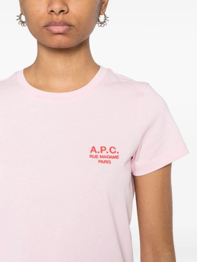 Shop Apc A.p.c. T-shirts And Polos In Pink