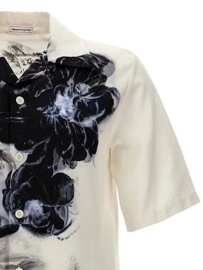 Shop Alexander Mcqueen 'dutch Flower' Shirt In White/black
