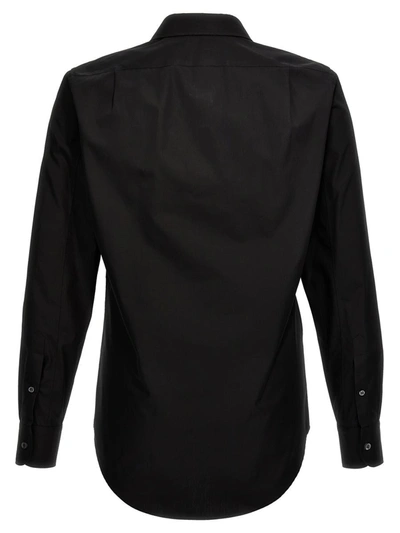 Shop Alexander Mcqueen Embroidered Collar Shirt In Black