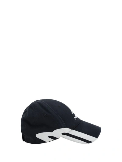 Shop Balenciaga Hats E Hairbands In Fadedblack/white