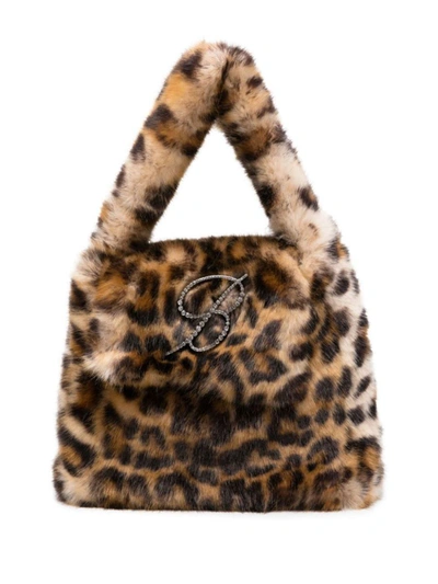 Shop Blumarine Faux Fur Handbag In Brown